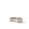 Rhodes Curved Sofa in White- side view 4