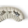 Rhodes Curved Sofa in White- top view 2