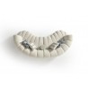 Rhodes Curved Sofa in White- back view 1