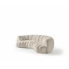 Rhodes Curved Sofa in White- side view 2 - Rhodes Curved Sofa in White- side view 2
