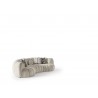 Rhodes Curved Sofa in White- side view 5