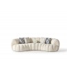 Rhodes Curved Sofa in White- front view 2