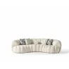 Rhodes Curved Sofa in White- front view 2 - Rhodes Curved Sofa in White- front view 2