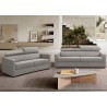 Balance Sofa Bed Fabric Light Gray-Lifestyle