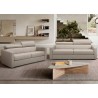 Balance Sofa Bed Leather Light Gray-Lifestyle