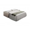 Balance Sofa Bed Leather Light Gray-back view