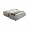 Balance Sofa Bed Leather Light Gray-back view - Balance Sofa Bed Leather Light Gray-back view