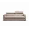 Balance Sofa Bed Leather Light Gray-front view