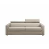 Balance Sofa Bed Leather Light Gray-front view - Balance Sofa Bed Leather Light Gray-front view
