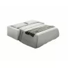Balance Sofa Bed Leather White-back view - Balance Sofa Bed Leather White-back view