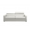 Balance Sofa Bed Leather White-front view