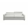 Balance Sofa Bed Leather White-front view - Balance Sofa Bed Leather White-front view