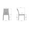 B-Modern Social Dining Chair - Dimensions