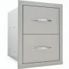 Sole Gourmet 20" x 15" Double Lined Enclosed Double Drawer - Sole Gourmet 20" x 15" Double Lined Enclosed Double Drawer