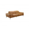Camelo Sofa Camel Colored Leather with Black Powder Coated Legs