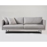 Tux Sofa Light Grey Fabric with Black Power Coated Steel - Front