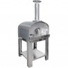 Sole Gourmet Italia 24" x 24" Wood-Fired Pizza Oven and Cart Package 002