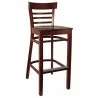 H&D Seating Steakhouse Style Wood Barstool - Dark Mahogany Solid Wood Seat - H&D Seating Steakhouse Style Wood Barstool - Dark Mahogany Solid Wood Seat