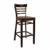 H&D Seating Steakhouse Style Wood Barstool - Dark Walnut Solid Wood Seat - H&D Seating Steakhouse Style Wood Barstool - Dark Walnut Solid Wood Seat