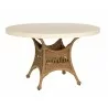 Woodard Sommerwind 48" Round Stone Top Umbrella Table in Natural - Woodard Sommerwind 48" Round Stone Top Umbrella Table in Natural