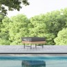 Azzurro Living Sonoma Ottoman With Matte Charcoal Aluminum Frame And Natural All-Weather Wicker - Lifestyle