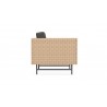 Azzurro Sonoma Club Chair In Matte Charcoal Aluminum And Natural All-Weather Wicker - Side