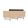Azzurro Sonoma 2 Seat Sofa With Matte Charcoal Aluminum And Natural All-Weather Wicker With Midnight Cushion - Back Angle