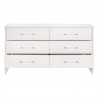 Essentials For Living Sonia Shagreen 6-Drawer Double Dresser - Front Opened Angle