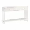 Essentials For Living Sonia Shagreen Console Table - Pearl Shagreen Lucite Brushed Brass - Front Side Angle - Essentials For Living Sonia Shagreen Console Table - Pearl Shagreen Lucite Brushed Brass - Front Side Angle