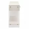 Essentials For Living Sonia Shagreen Console Table - Pearl Shagreen Lucite Brushed Brass - Side Angle - Essentials For Living Sonia Shagreen Console Table - Pearl Shagreen Lucite Brushed Brass - Side Angle