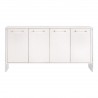 Essentials For Living Sonia Shagreen Media Sideboard - Pearl Shagreen, Lucite, Brushed Brass - Front Angle