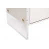 Essentials For Living Sonia Shagreen Media Sideboard - Pearl Shagreen, Lucite, Brushed Brass - Base Angle