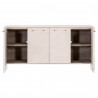 Essentials For Living Sonia Shagreen Media Sideboard - Fronrt with Opened Cabinet 