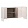 Essentials For Living Sonia Shagreen Media Sideboard - Angled and Cabinet Opened