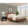 Sophia Full Faux Leather Platform Bed, Brown - Lifestyle 2 - Sophia Full Faux Leather Platform Bed, Brown - Lifestyle 2