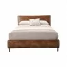 Sophia Full Faux Leather Platform Bed, Brown - Front - Sophia Full Faux Leather Platform Bed, Brown - Front