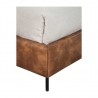 Sophia Full Faux Leather Platform Bed, Brown - Leg