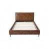 Sophia Full Faux Leather Platform Bed, Brown - Frame Front