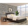 Sophia Full Faux Leather Platform Bed, Gray - Lifestyle