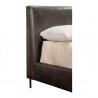 Sophia Full Faux Leather Platform Bed, Gray - Legs
