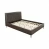 Sophia Full Faux Leather Platform Bed, Gray - Frame Angled - Sophia Full Faux Leather Platform Bed, Gray - Frame Angled