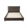 Sophia Full Faux Leather Platform Bed, Gray - Frame Front