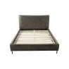 Sophia Full Faux Leather Platform Bed, Gray - Frame Front - Sophia Full Faux Leather Platform Bed, Gray - Frame Front