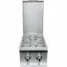 Sole Gourmet Double Build-in Side Burner with Bright White LEDs 002 - Sole Gourmet Double Build-in Side Burner with Bright White LEDs 002