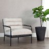 Sunpan Tristen Lounge Chair Nono Cream-Nono Dark Green - Lifestyle