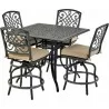 4 armless counter stools and 44" Dynasty series square counter table - 4 armless counter stools and 44" Dynasty series square counter table
