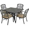 4 dining chairs and a 44" Dynasty series square dining table