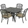 4 dining chairs and a 44" Dynasty series square dining table - 4 dining chairs and a 44" Dynasty series square dining table