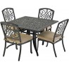 4 armless dining chairs and a 44" Dynasty series square dining table