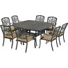 Bridgetown 9-Piece Dining Set - 8 Dining Chairs with 64" Square Dining Table